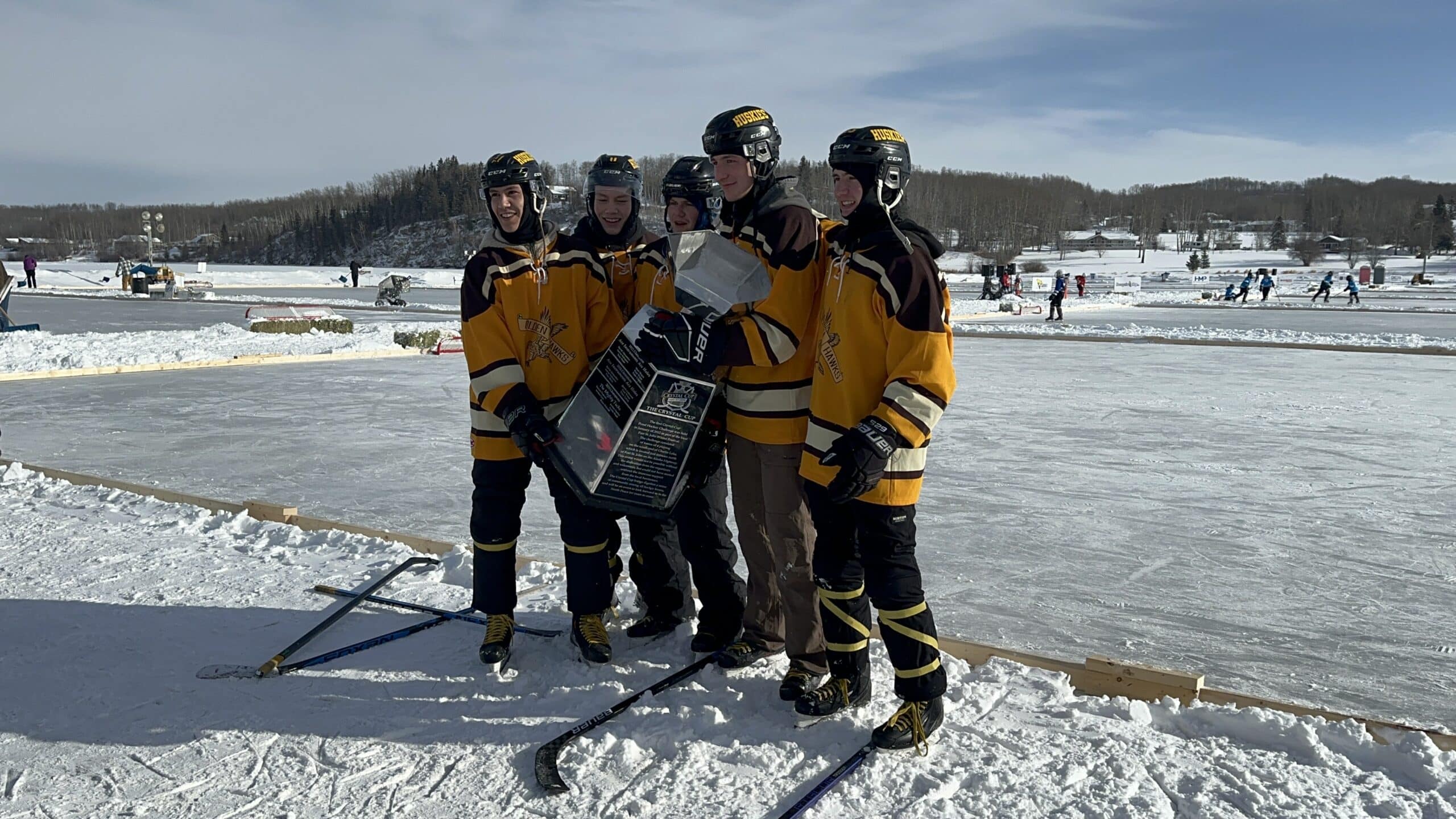 This year's Crystal Cup champions were the Jagr Bombs, which consisted of players from the Fort St. John Huskies.