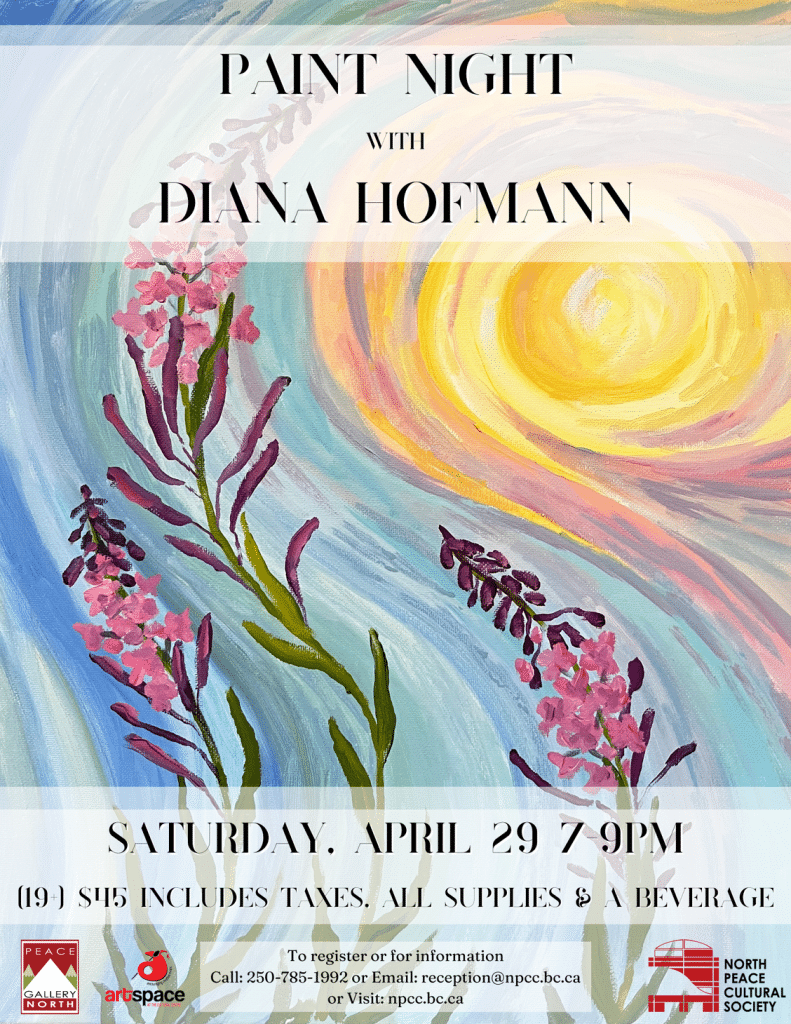 A poster for Paint Night with Diana Hofmann.